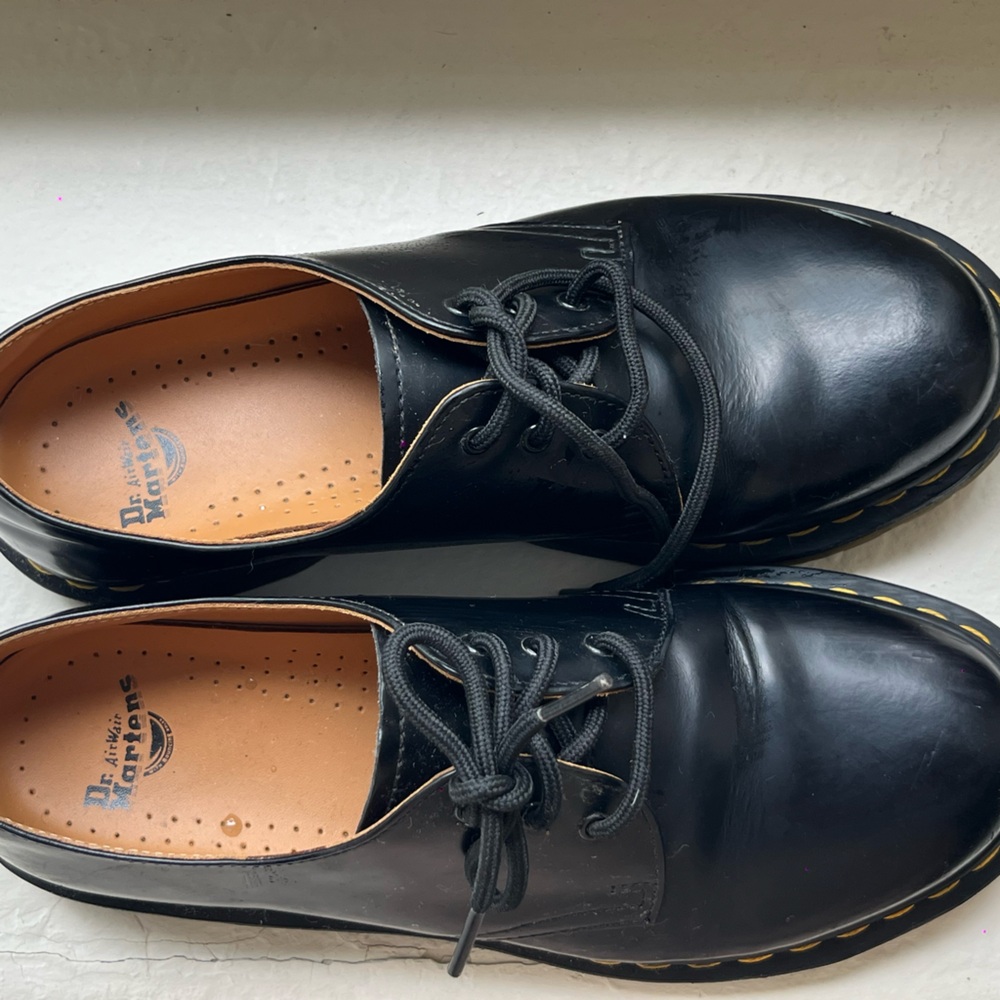 Dr. Martens Black Oxford Shoes with Smooth Leather
